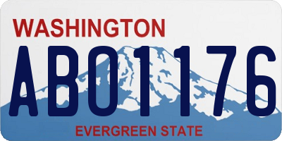 WA license plate ABO1176