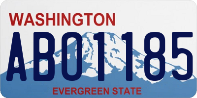 WA license plate ABO1185
