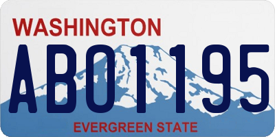WA license plate ABO1195