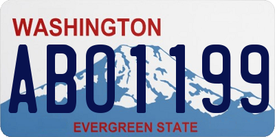 WA license plate ABO1199