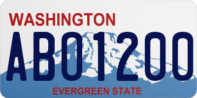 WA license plate ABO1200