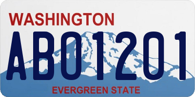 WA license plate ABO1201