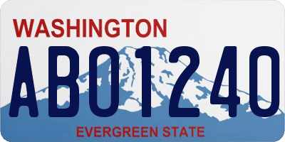 WA license plate ABO1240