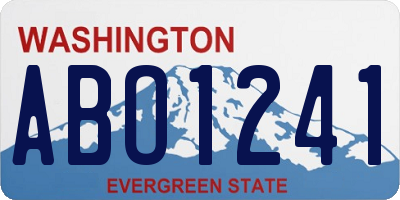 WA license plate ABO1241