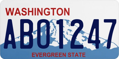 WA license plate ABO1247