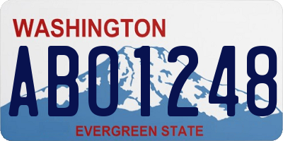 WA license plate ABO1248