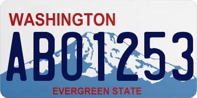 WA license plate ABO1253