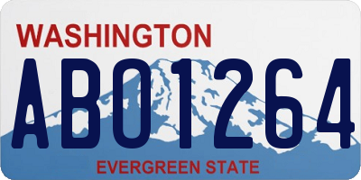 WA license plate ABO1264