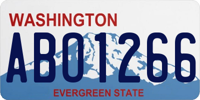 WA license plate ABO1266