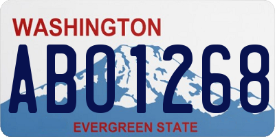 WA license plate ABO1268