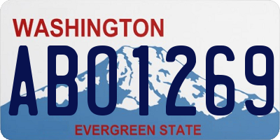 WA license plate ABO1269