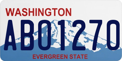 WA license plate ABO1270