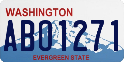 WA license plate ABO1271