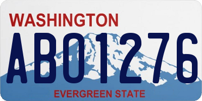 WA license plate ABO1276