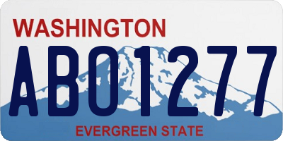 WA license plate ABO1277