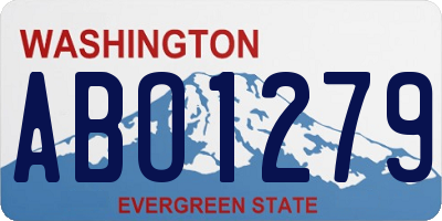 WA license plate ABO1279