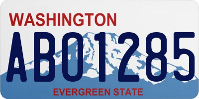 WA license plate ABO1285