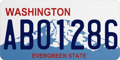 WA license plate ABO1286
