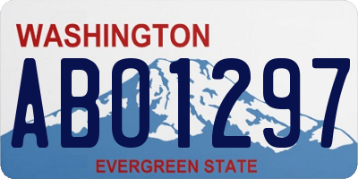 WA license plate ABO1297