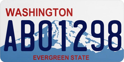 WA license plate ABO1298