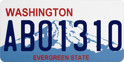 WA license plate ABO1310