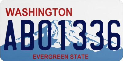 WA license plate ABO1336