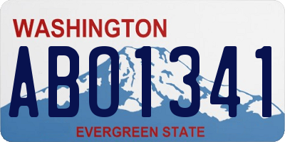 WA license plate ABO1341