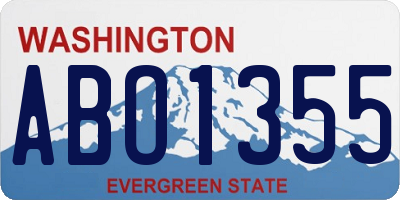 WA license plate ABO1355