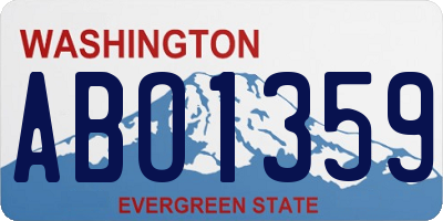 WA license plate ABO1359