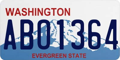 WA license plate ABO1364