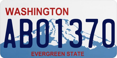WA license plate ABO1370