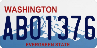 WA license plate ABO1376