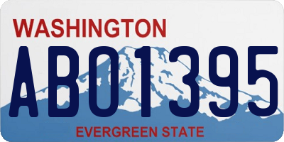 WA license plate ABO1395