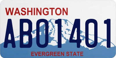 WA license plate ABO1401