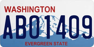 WA license plate ABO1409