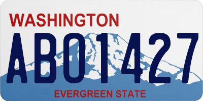 WA license plate ABO1427