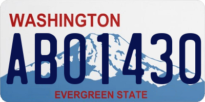 WA license plate ABO1430
