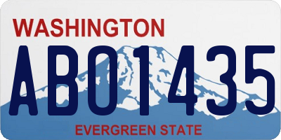 WA license plate ABO1435