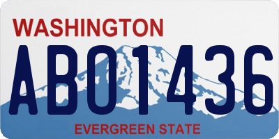 WA license plate ABO1436