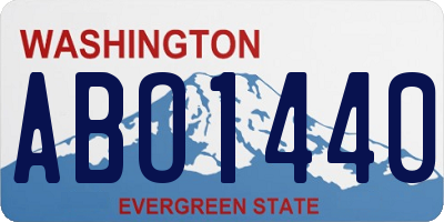 WA license plate ABO1440