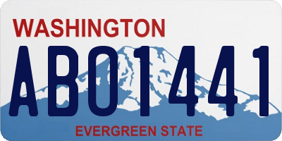 WA license plate ABO1441