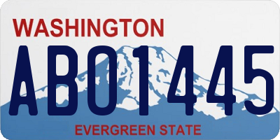 WA license plate ABO1445