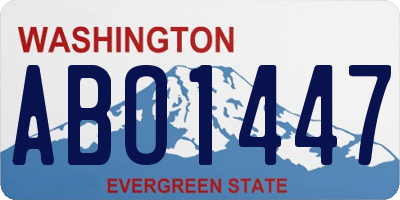 WA license plate ABO1447