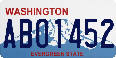 WA license plate ABO1452