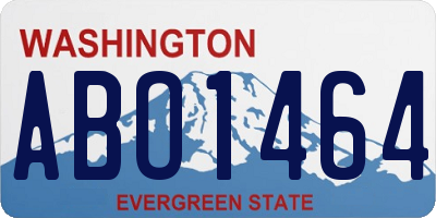WA license plate ABO1464