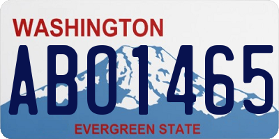 WA license plate ABO1465