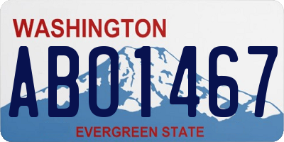 WA license plate ABO1467