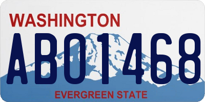 WA license plate ABO1468
