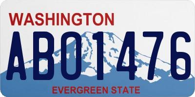 WA license plate ABO1476