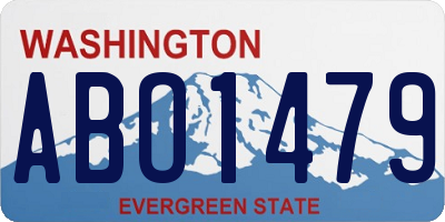 WA license plate ABO1479